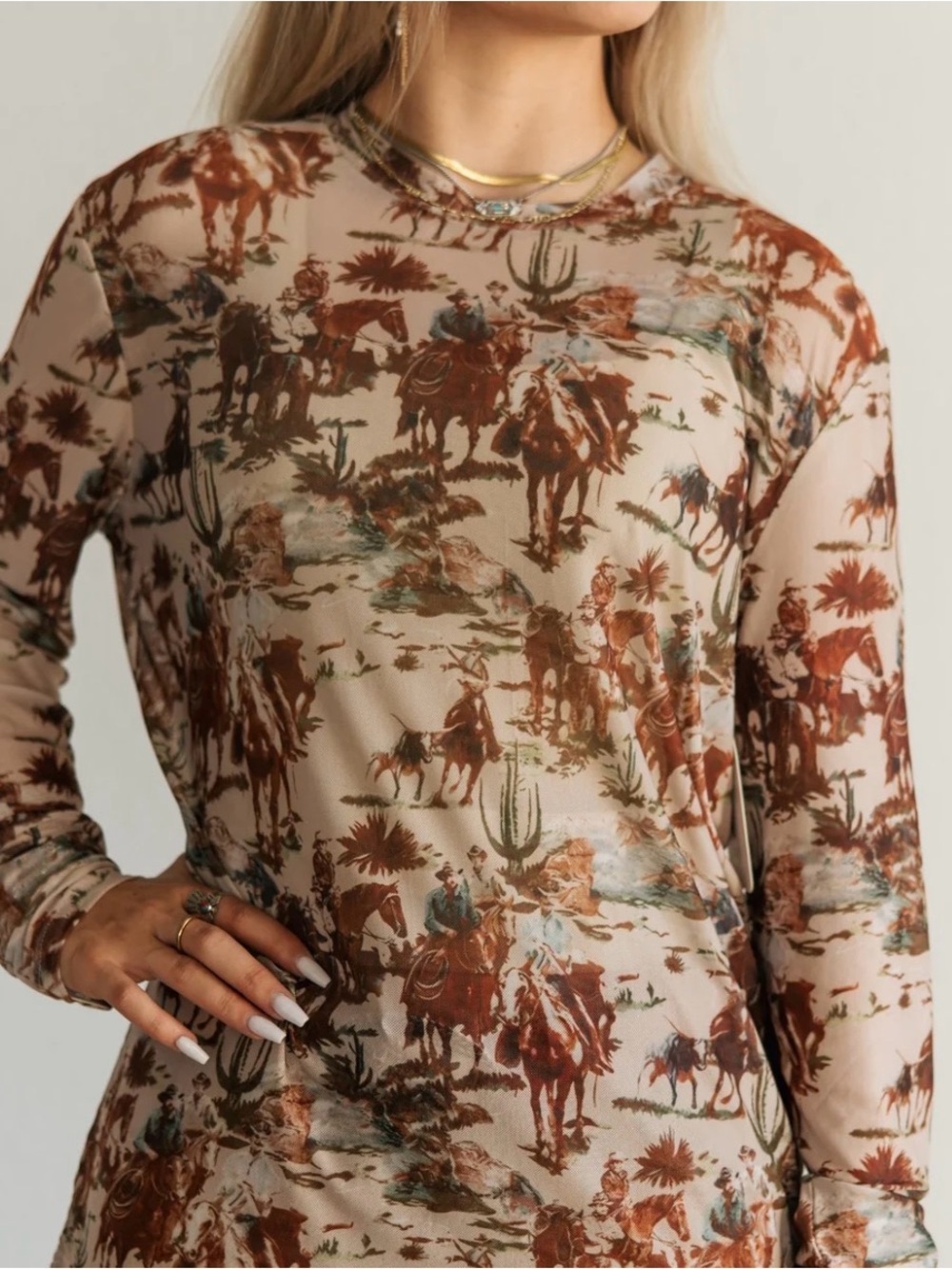 Western Mesh Top - Picture 3 of 4